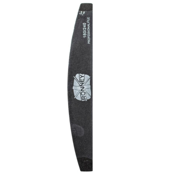 RONNEY Professional PREMIUM Nailfile -PILNIK 180/240 CZARNY PÓŁKSIĘŻYC   